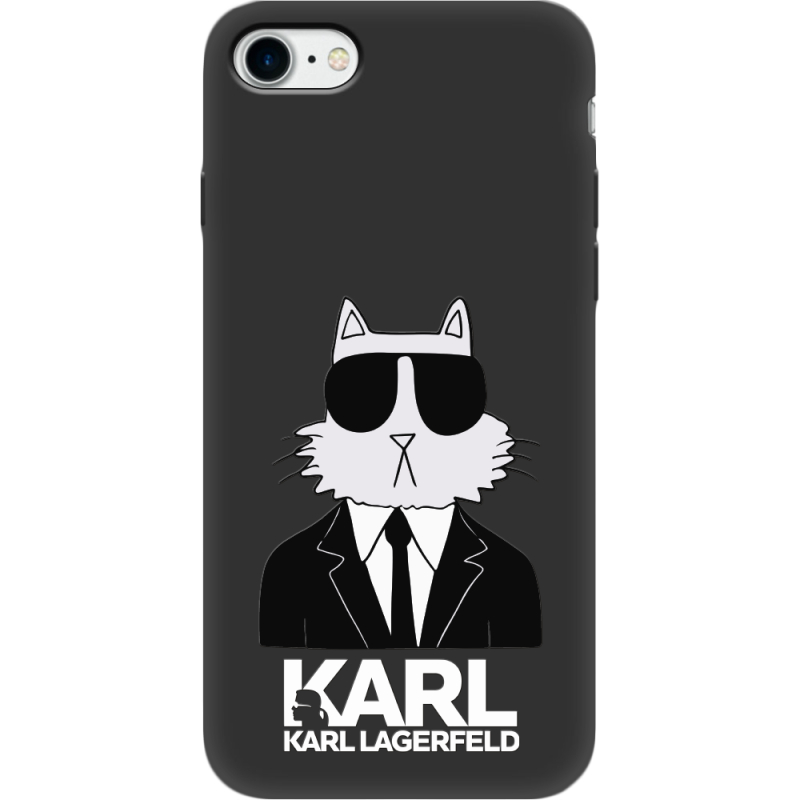 Черный чехол Uprint Apple iPhone 7/8 Cat in Black