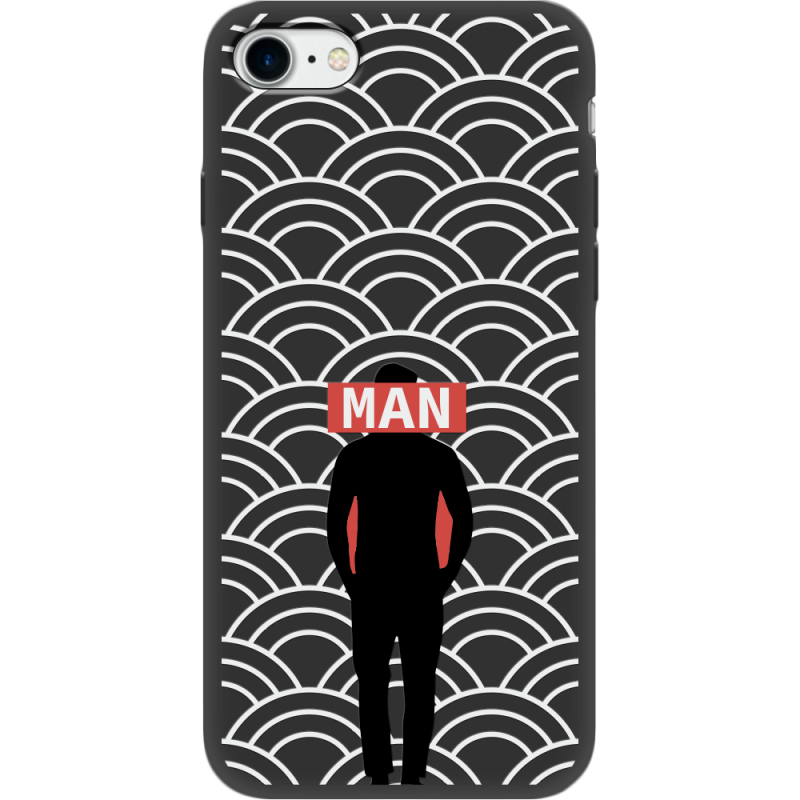 Черный чехол Uprint Apple iPhone 7/8 Man Pattern