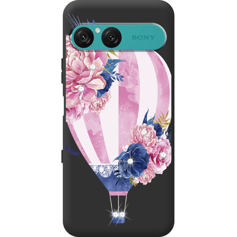 Чохол зі стразами Sony Xperia 10 VII Pink Air Baloon