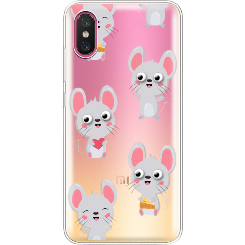 Прозрачный чехол Uprint Xiaomi Mi 8 Pro с 3D-глазками Mouse