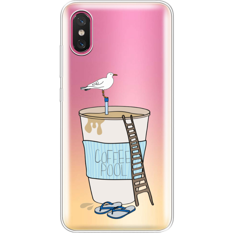 Прозрачный чехол Uprint Xiaomi Mi 8 Pro Segull in Cofee Pool