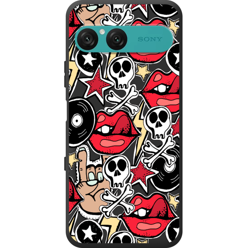 Чорний чохол BoxFace Sony Xperia 10 VII Rock Graffiti
