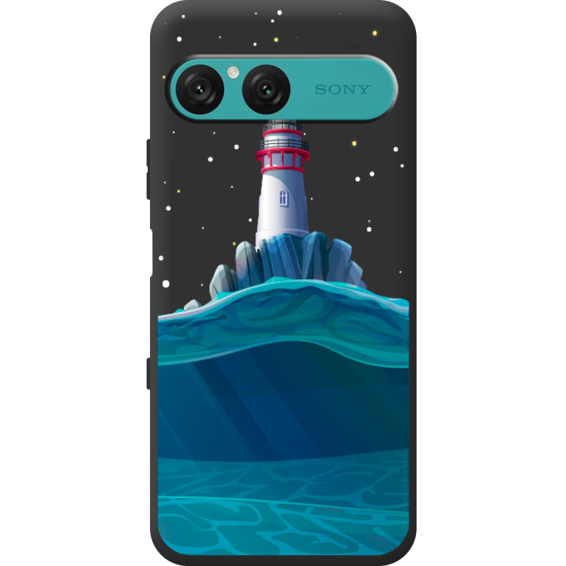 Чорний чохол BoxFace Sony Xperia 10 VII Lighthouse