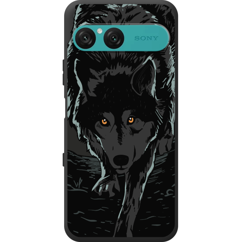 Чорний чохол BoxFace Sony Xperia 10 VII Wolf