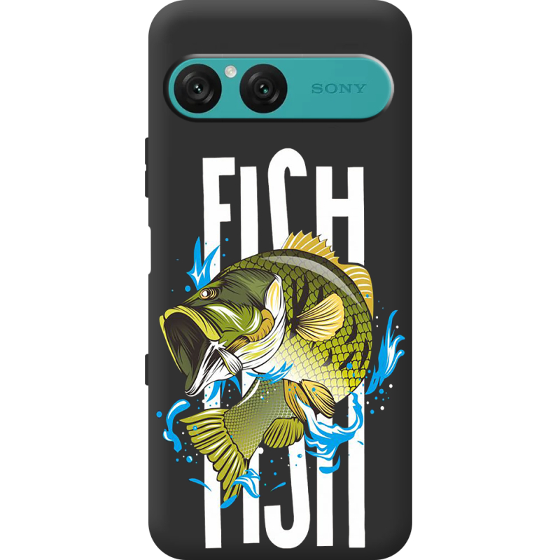 Чорний чохол BoxFace Sony Xperia 10 VII Fish