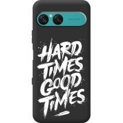 Чорний чохол BoxFace Sony Xperia 10 VII Hard Times Good Times
