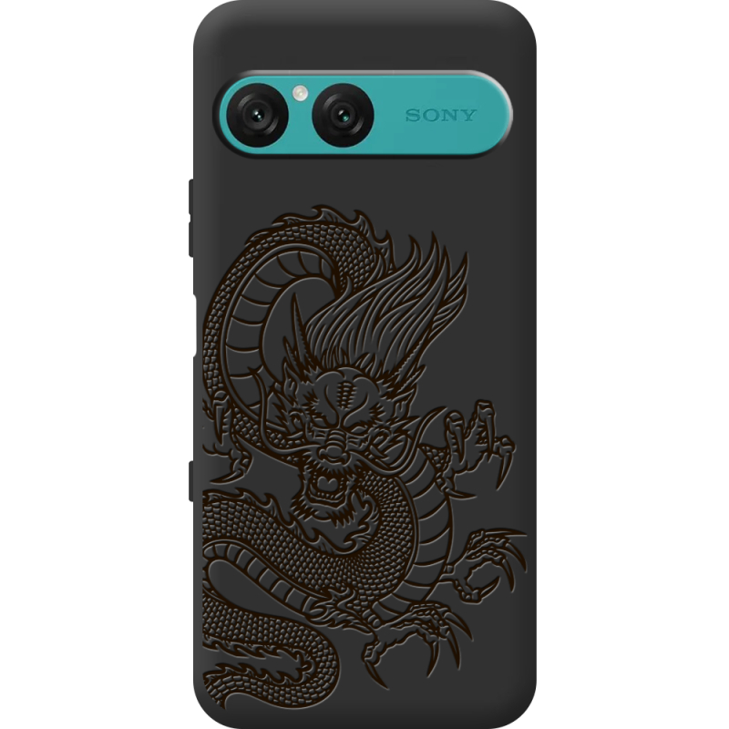 Чорний чохол BoxFace Sony Xperia 10 VII Chinese Dragon