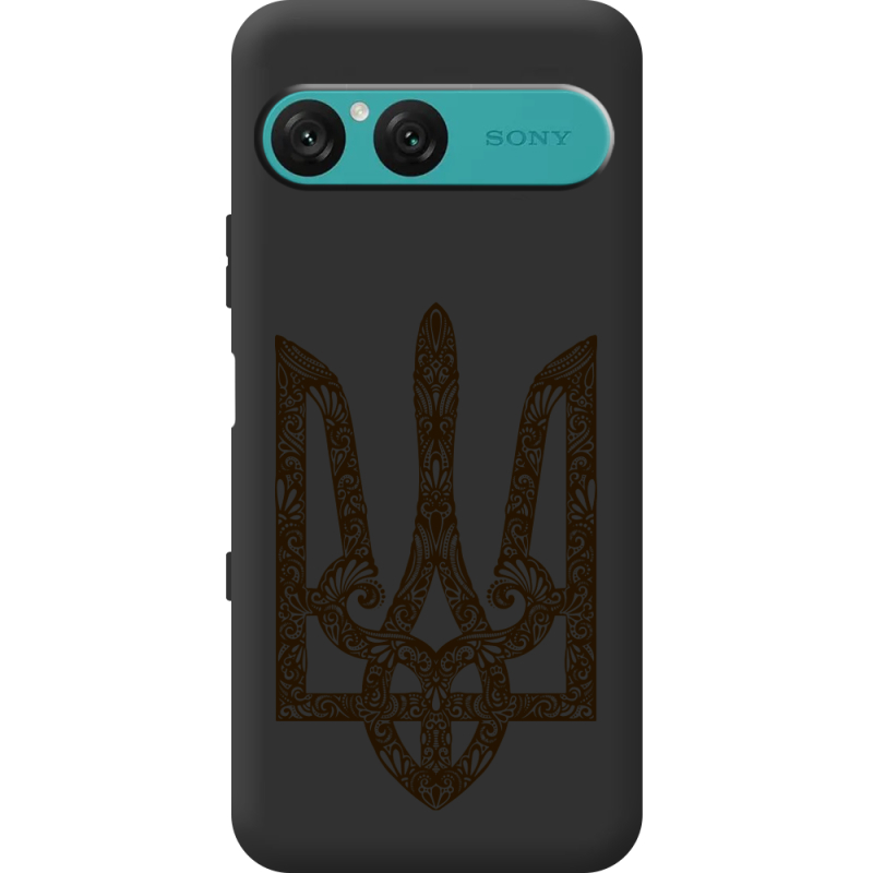 Чорний чохол BoxFace Sony Xperia 10 VII Ukrainian Trident