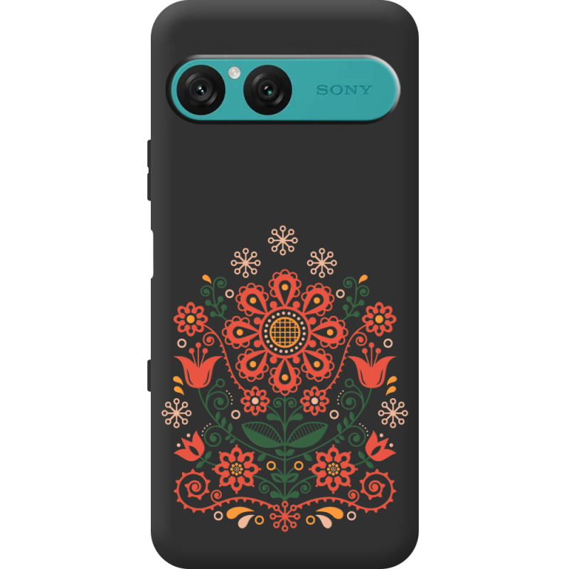 Чорний чохол BoxFace Sony Xperia 10 VII Ukrainian Ornament