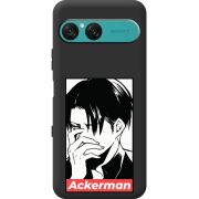 Чорний чохол BoxFace Sony Xperia 10 VII Attack On Titan - Ackerman