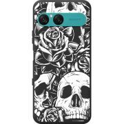 Чорний чохол BoxFace Sony Xperia 10 VII Skull and Roses