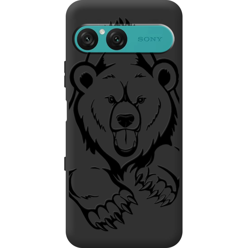 Чорний чохол BoxFace Sony Xperia 10 VII Grizzly Bear