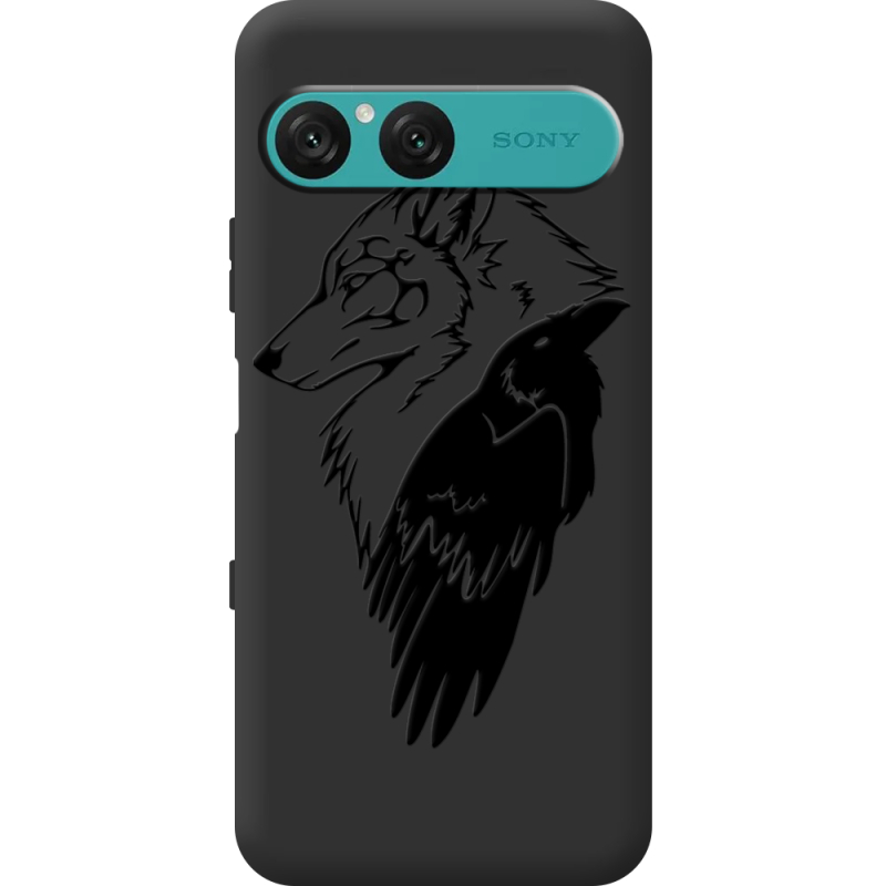 Чорний чохол BoxFace Sony Xperia 10 VII Wolf and Raven