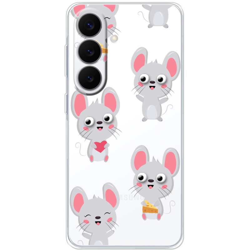 Прозорий чохол BoxFace Samsung Galaxy S26 FE (S741) с 3D-глазками Mouse