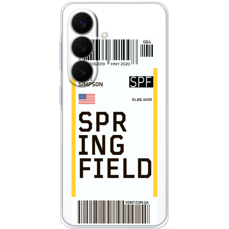 Прозорий чохол BoxFace Samsung Galaxy S26 FE (S741) Ticket Springfield