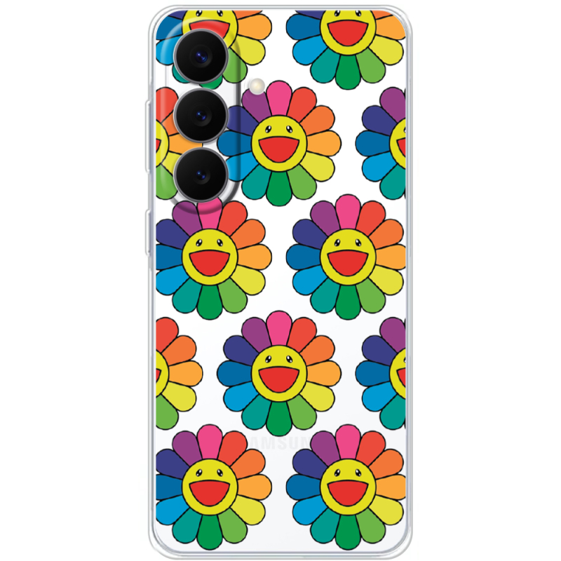 Прозорий чохол BoxFace Samsung Galaxy S26 FE (S741) Hippie Flowers