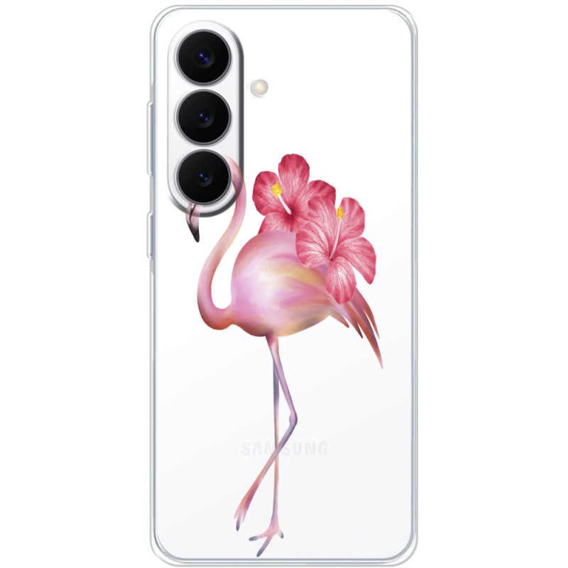 Прозорий чохол BoxFace Samsung Galaxy S26 FE (S741) Floral Flamingo