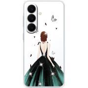 Чохол зі стразами Samsung Galaxy S26 FE (S741) Girl in the green dress