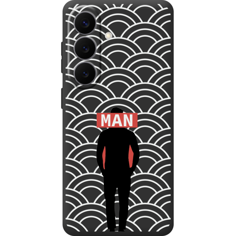 Чорний чохол BoxFace Samsung Galaxy S26 FE (S741) Man Pattern