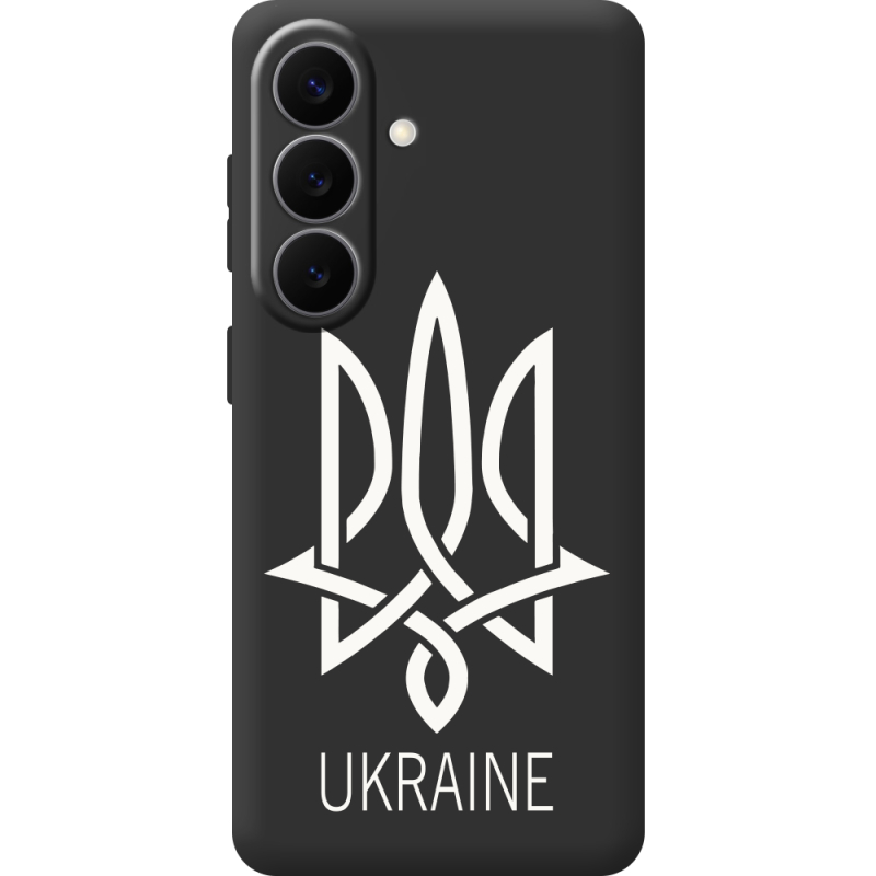 Чорний чохол BoxFace Samsung Galaxy S26 FE (S741) Тризуб монограмма ukraine