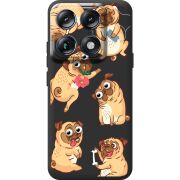 Прозорий чохол BoxFace Moto Signature с 3D-глазками Pug