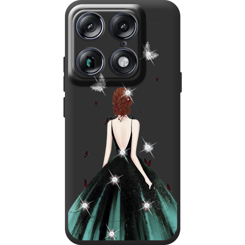 Чохол зі стразами Moto Signature Girl in the green dress