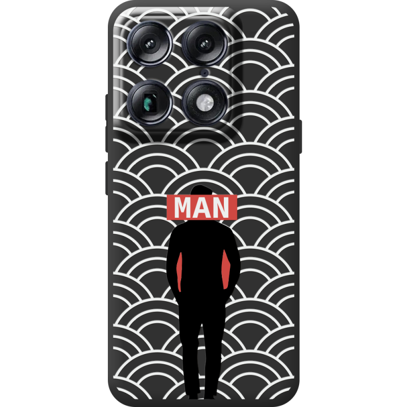 Чорний чохол BoxFace Moto Signature Man Pattern