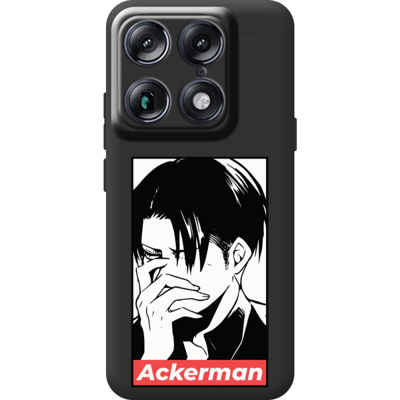 Чорний чохол BoxFace Moto Signature Attack On Titan - Ackerman