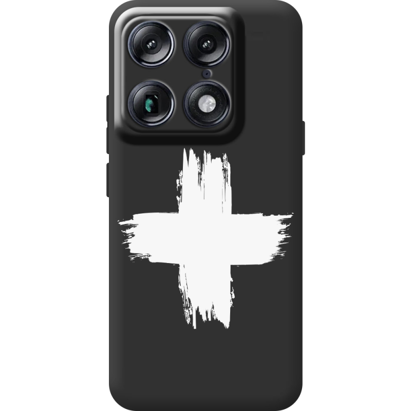 Чорний чохол BoxFace Moto Signature Білий хрест ЗСУ