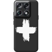 Чорний чохол BoxFace Moto Signature Білий хрест ЗСУ