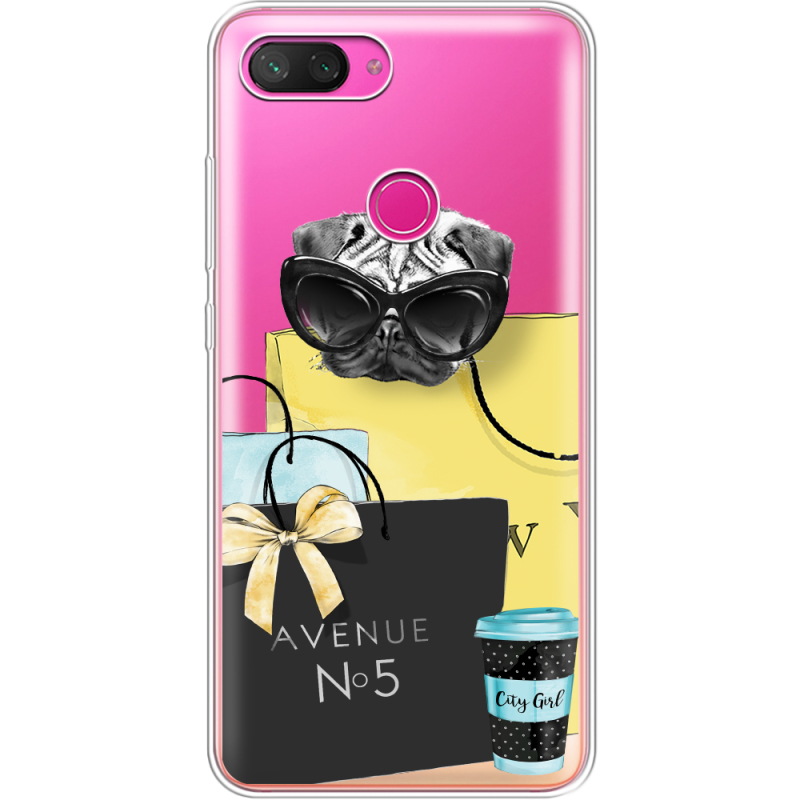 Прозрачный чехол Uprint Xiaomi Mi 8 Lite Fashion Pug