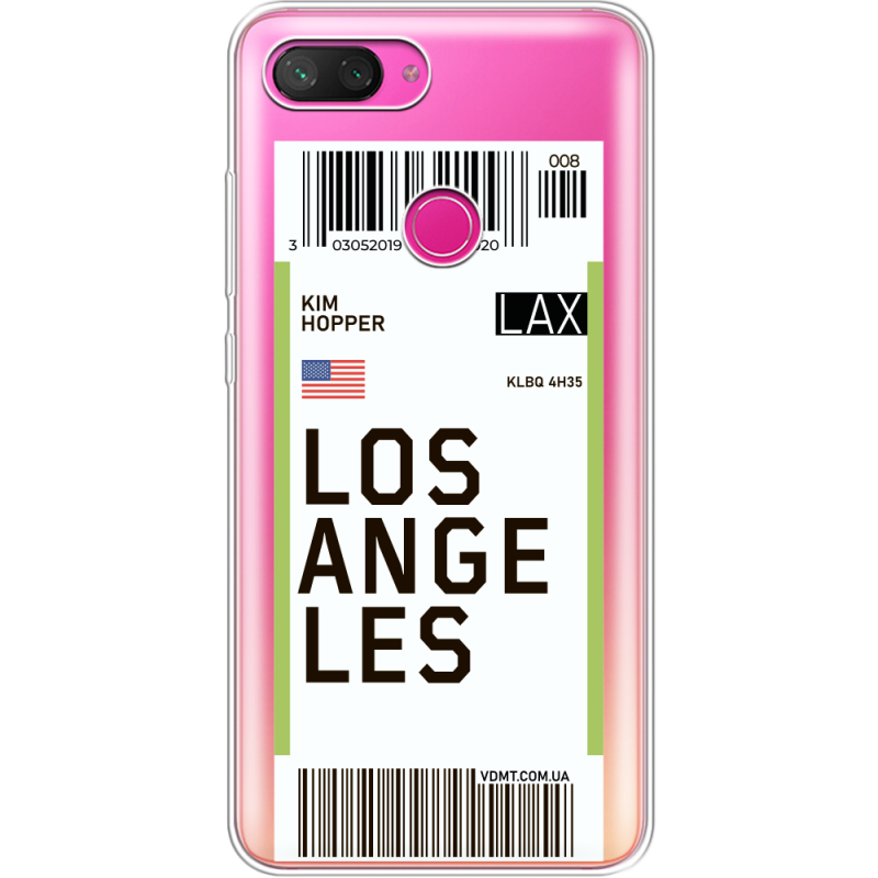 Прозрачный чехол Uprint Xiaomi Mi 8 Lite Ticket Los Angeles