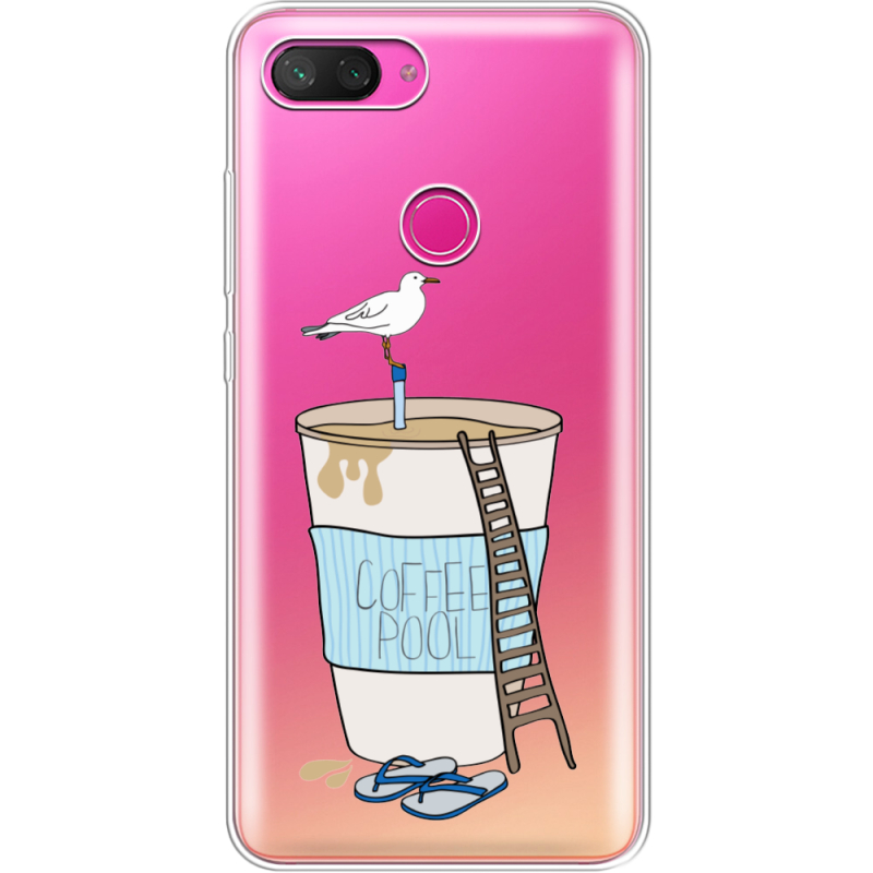 Прозрачный чехол Uprint Xiaomi Mi 8 Lite Segull in Cofee Pool