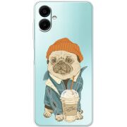 Прозорий чохол BoxFace Samsung Galaxy A07s (A077) Dog Coffeeman