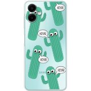 Прозорий чохол BoxFace Samsung Galaxy A07s (A077) с 3D-глазками HIYA