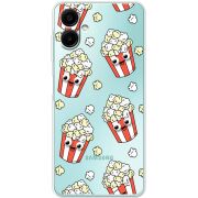 Прозорий чохол BoxFace Samsung Galaxy A07s (A077) с 3D-глазками Popcorn