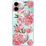 Прозорий чохол BoxFace Samsung Galaxy A07s (A077) Peony Watercolor Style