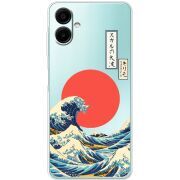 Прозорий чохол BoxFace Samsung Galaxy A07s (A077) Большая волна в Канагаве