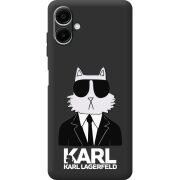 Чорний чохол BoxFace Samsung Galaxy A07s (A077) Cat in Black