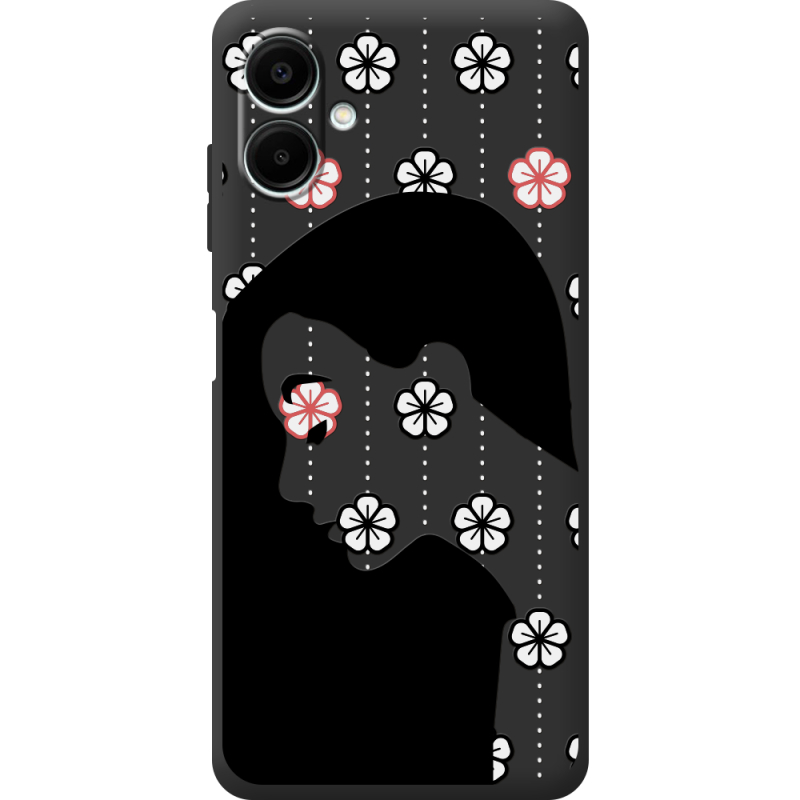 Чорний чохол BoxFace Samsung Galaxy A07s (A077) Flower Hair