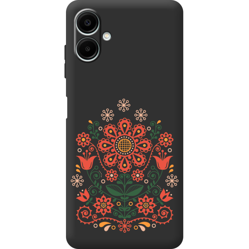 Чорний чохол BoxFace Samsung Galaxy A07s (A077) Ukrainian Ornament