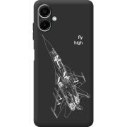 Чорний чохол BoxFace Samsung Galaxy A07s (A077) Військовий літак