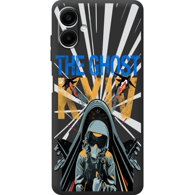 Чорний чохол BoxFace Samsung Galaxy A07s (A077) Привид Києва в дії