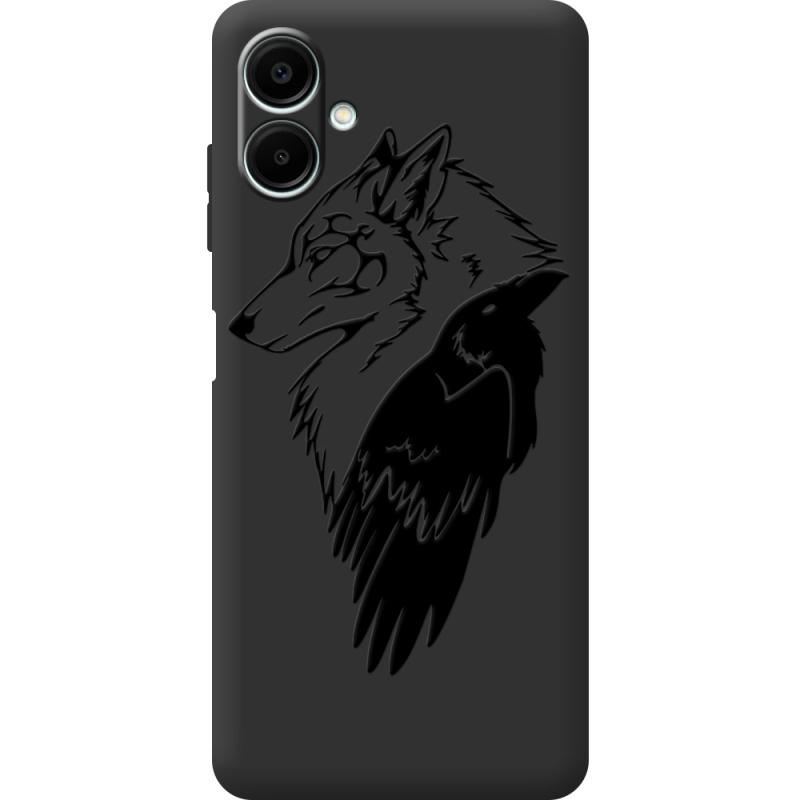 Чорний чохол BoxFace Samsung Galaxy A07s (A077) Wolf and Raven