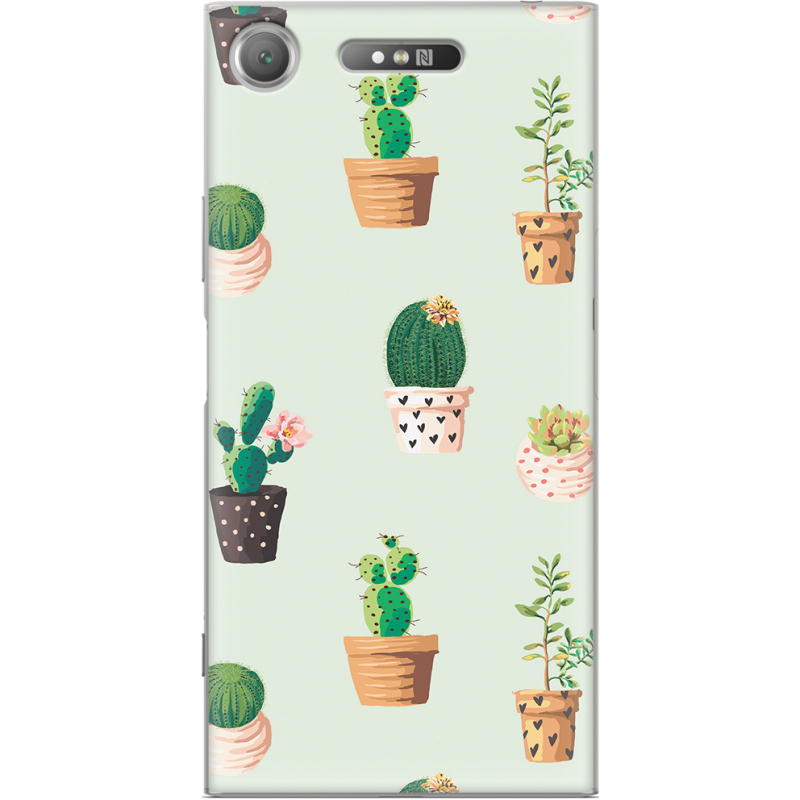 Чехол Uprint Sony Xperia XZ1 G8342 L-green Cacti