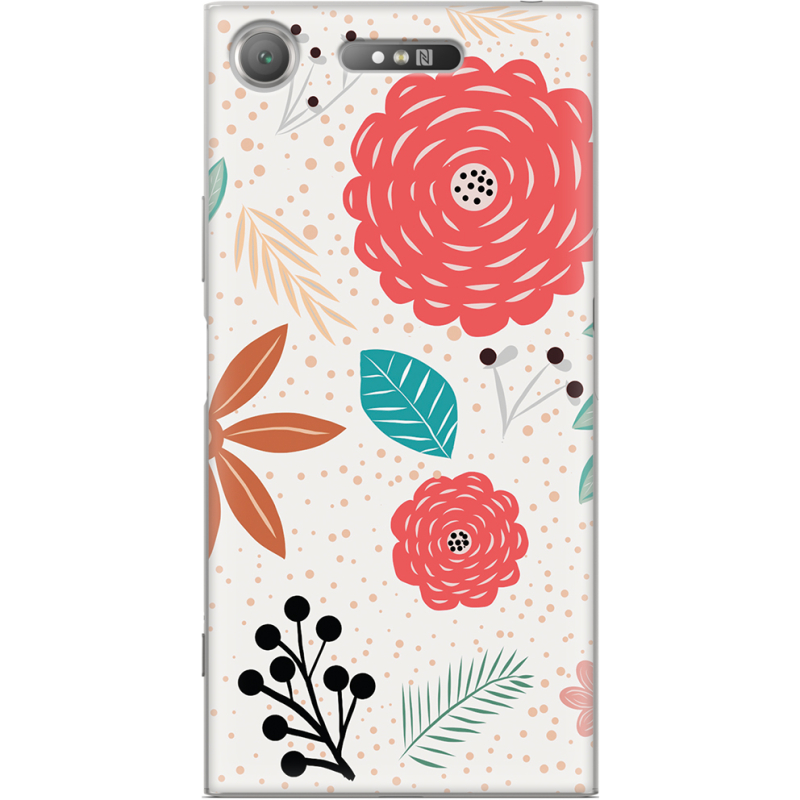 Чехол Uprint Sony Xperia XZ1 G8342 Line Flowers