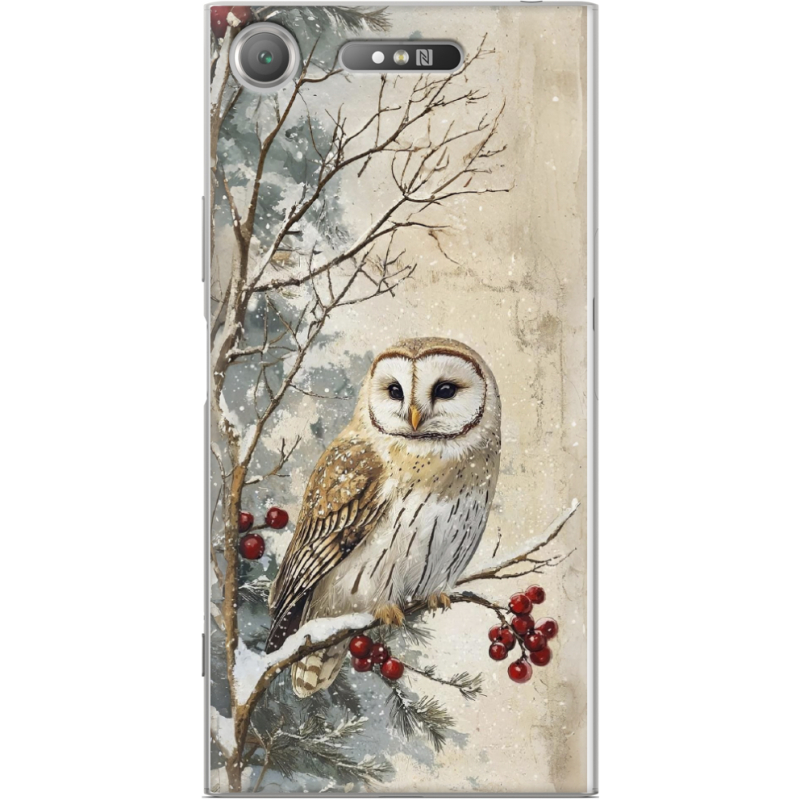 Чехол Uprint Sony Xperia XZ1 G8342 Christmas Owl