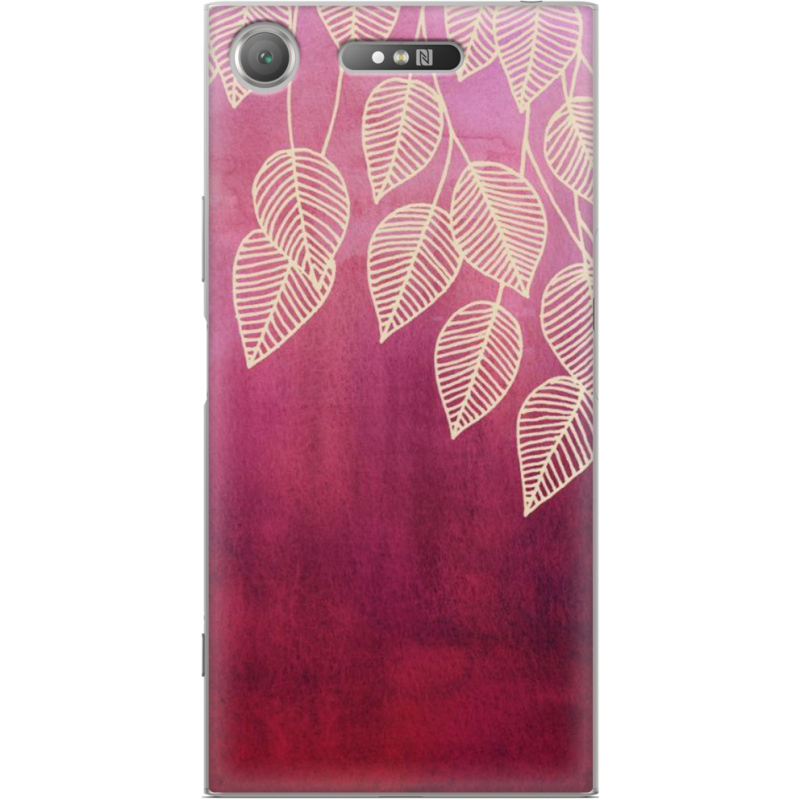 Чехол Uprint Sony Xperia XZ1 G8342 Gold Leaves