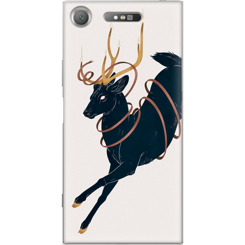 Чехол Uprint Sony Xperia XZ1 G8342 Black Deer