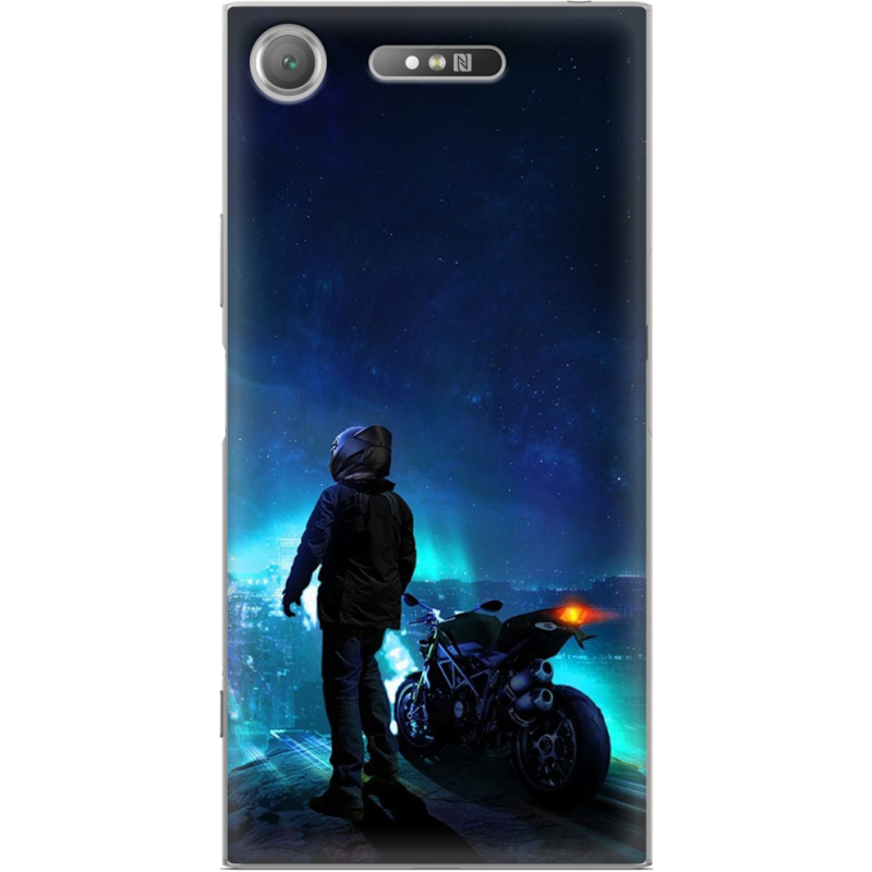 Чехол Uprint Sony Xperia XZ1 G8342 Motorcyclist